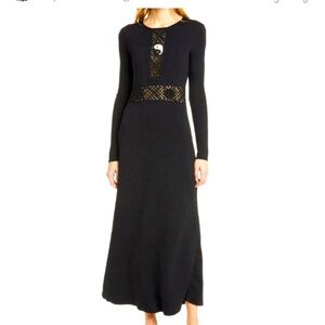 STAUD black yin yang petal dress size XS